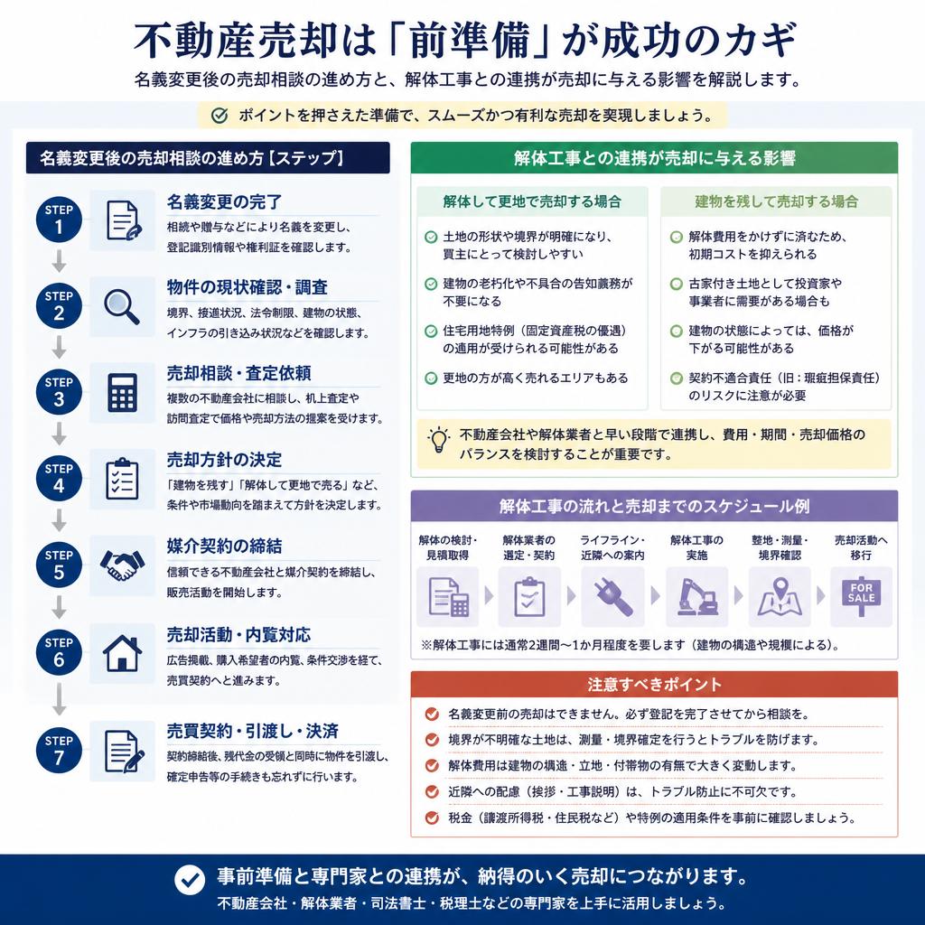 売却相談の流れとポイント