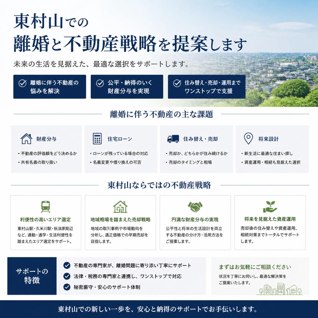 東村山での離婚と不動産戦略を提案します