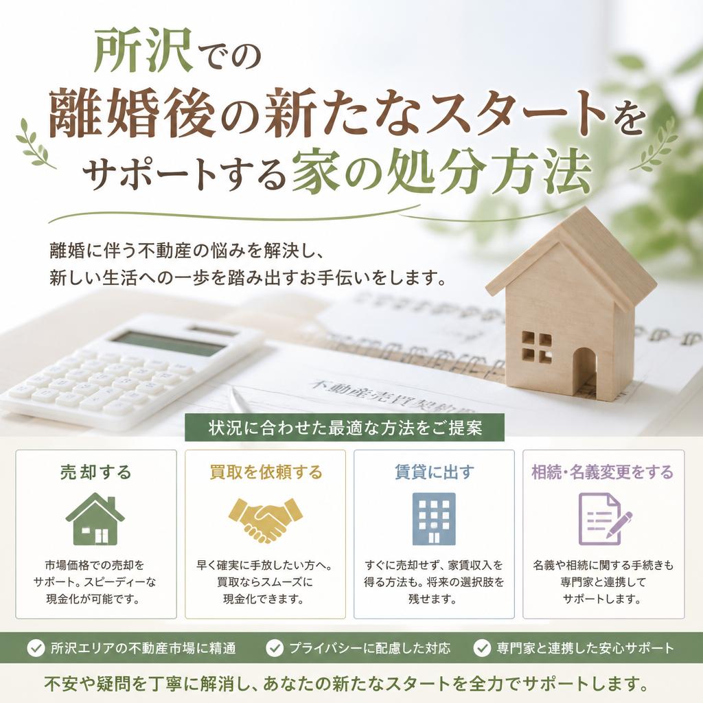 所沢での離婚後の新たなスタートをサポートする家の処分方法