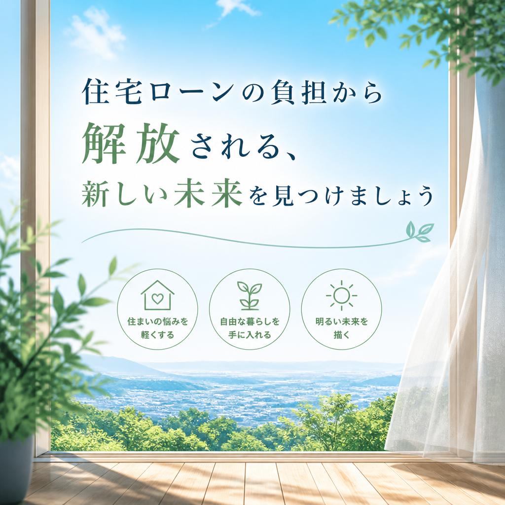 住宅ローンの負担から解放される、新しい未来を見つけましょう