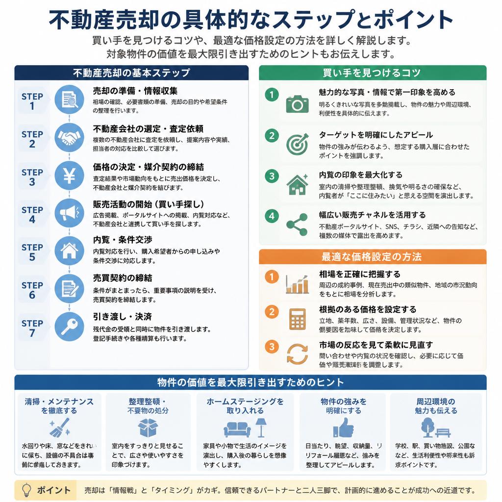 2. 不動産売却の流れとポイント