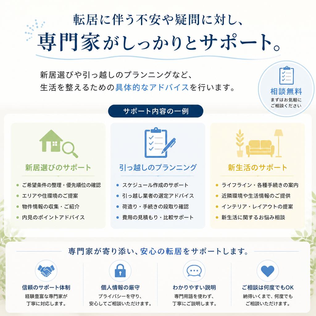 円滑な転居サポートを提供