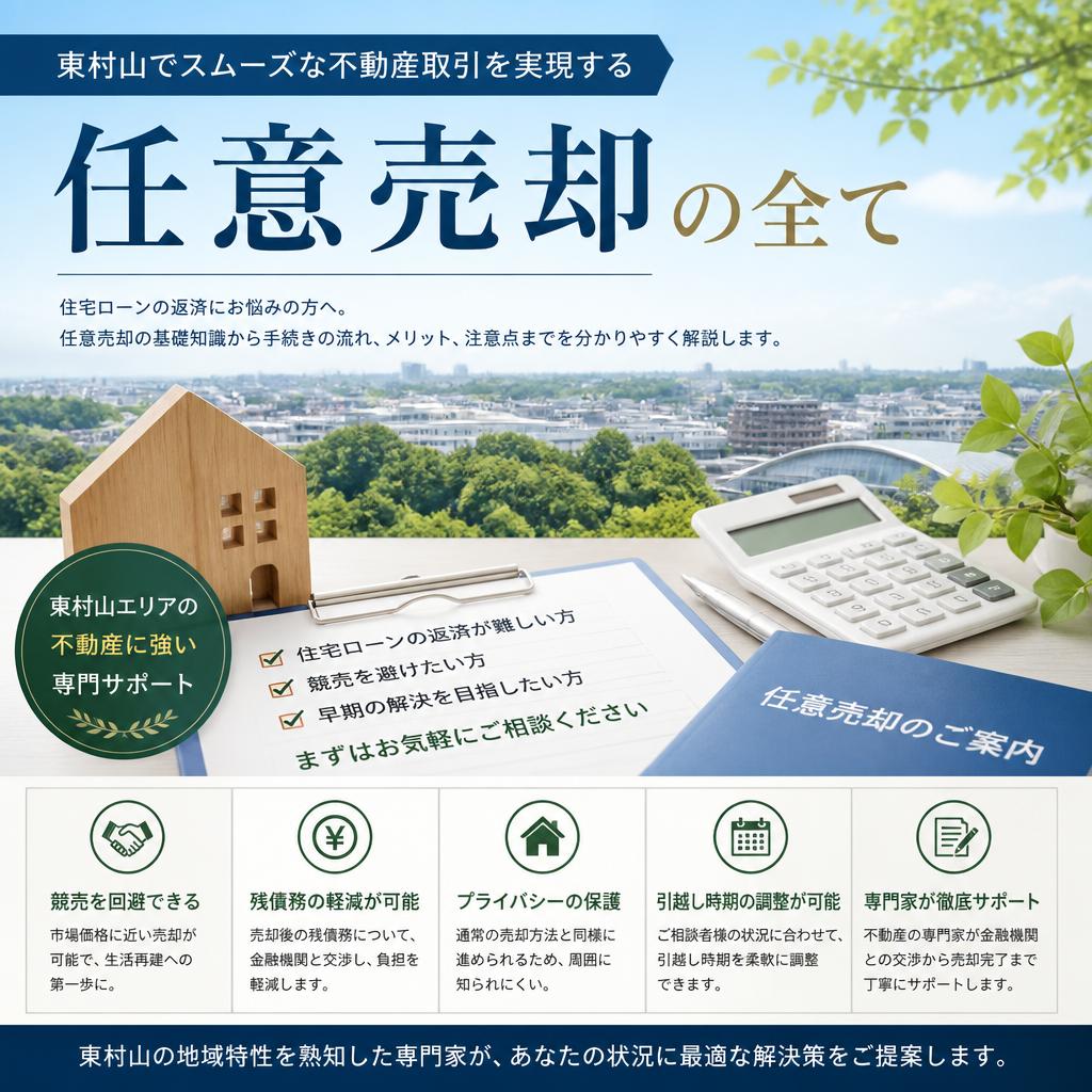 東村山でスムーズな不動産取引を実現する任意売却の全て