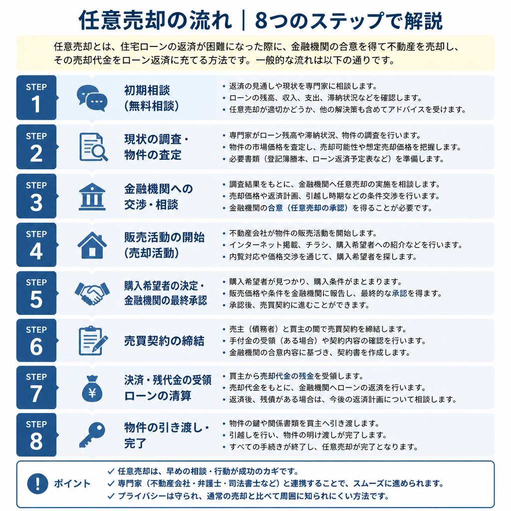 所沢での任意売却の具体的な流れ