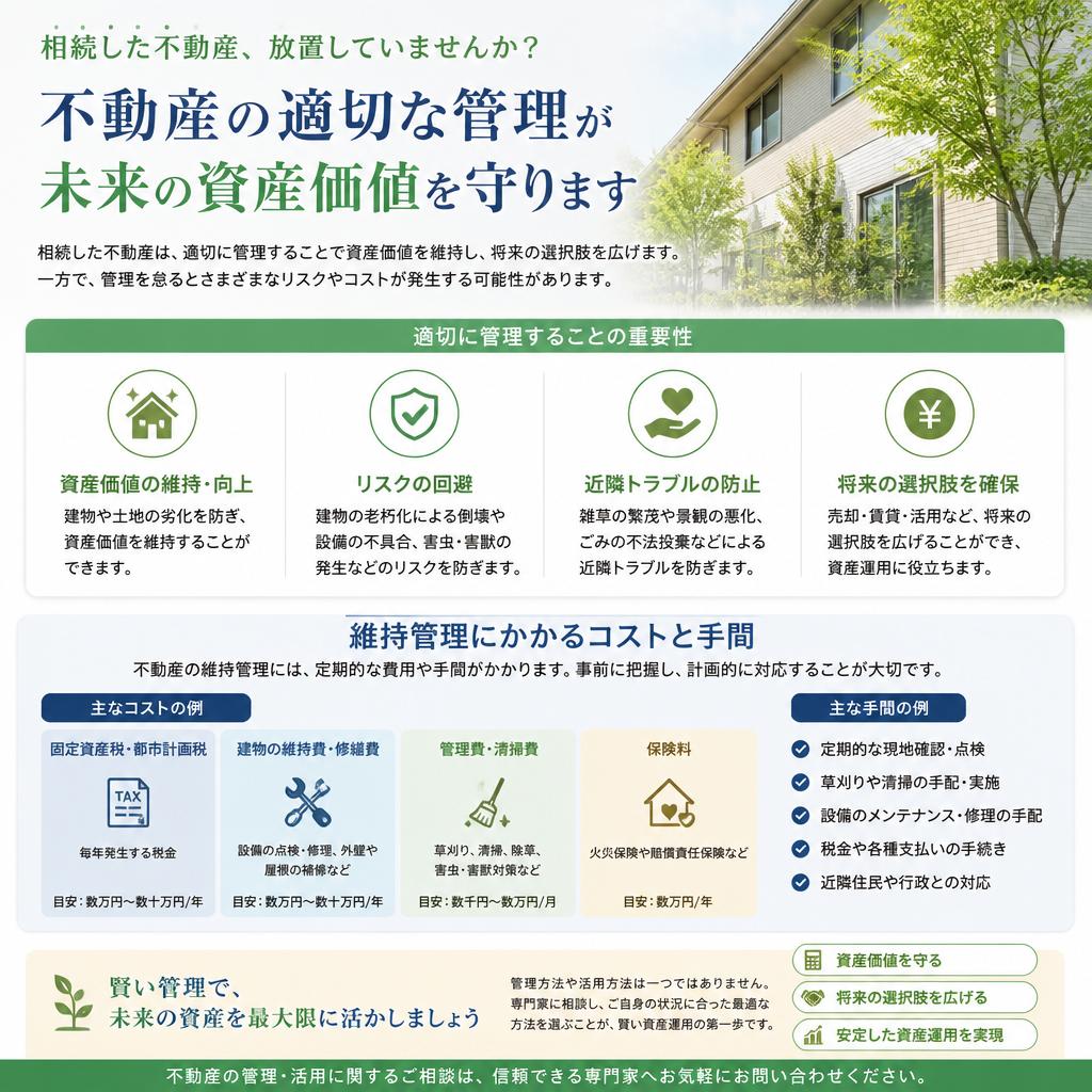 相続不動産の管理と維持管理の重要性