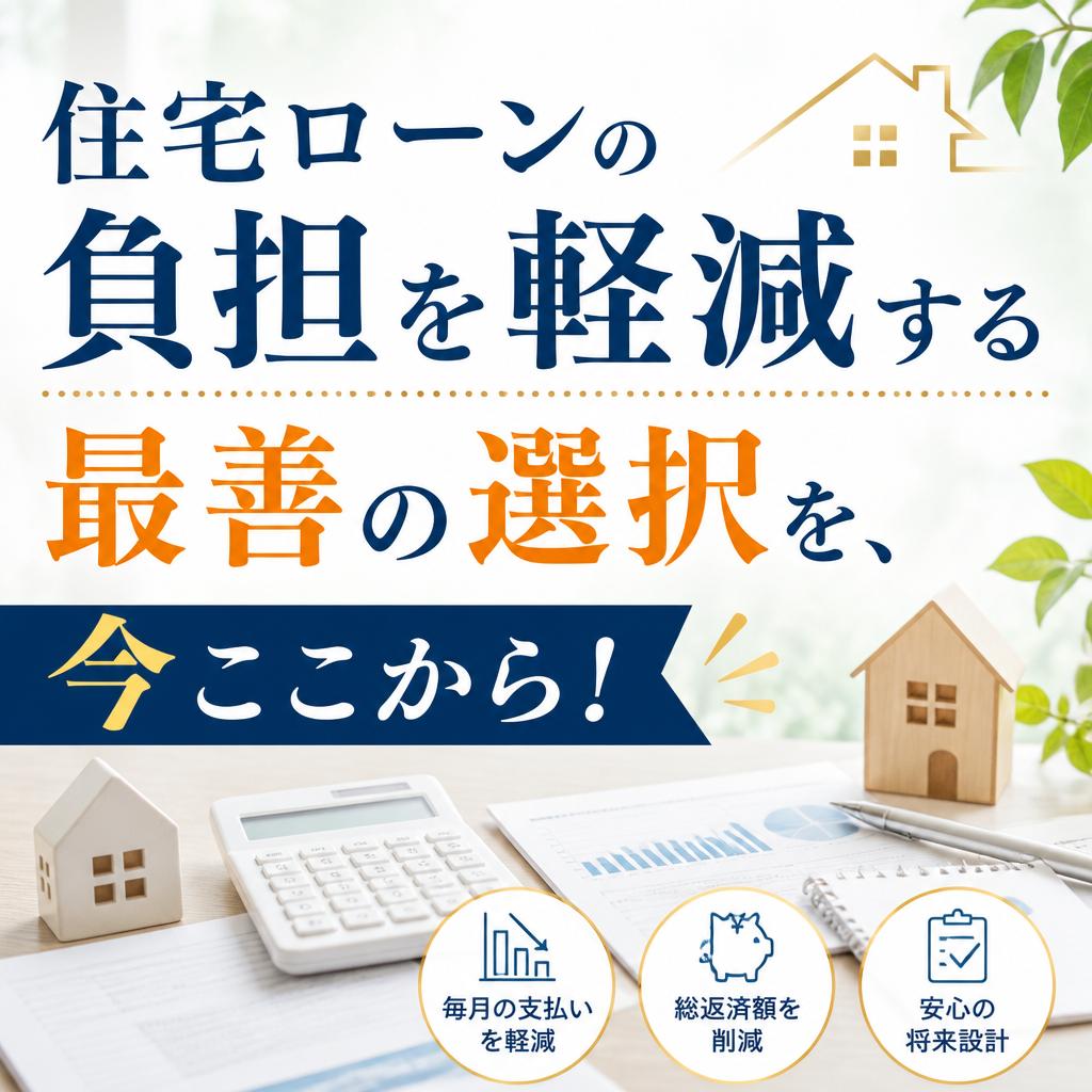住宅ローンの負担を軽減する最善の選択を、今ここから！
