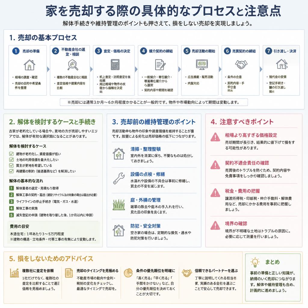 売却プロセスと注意点