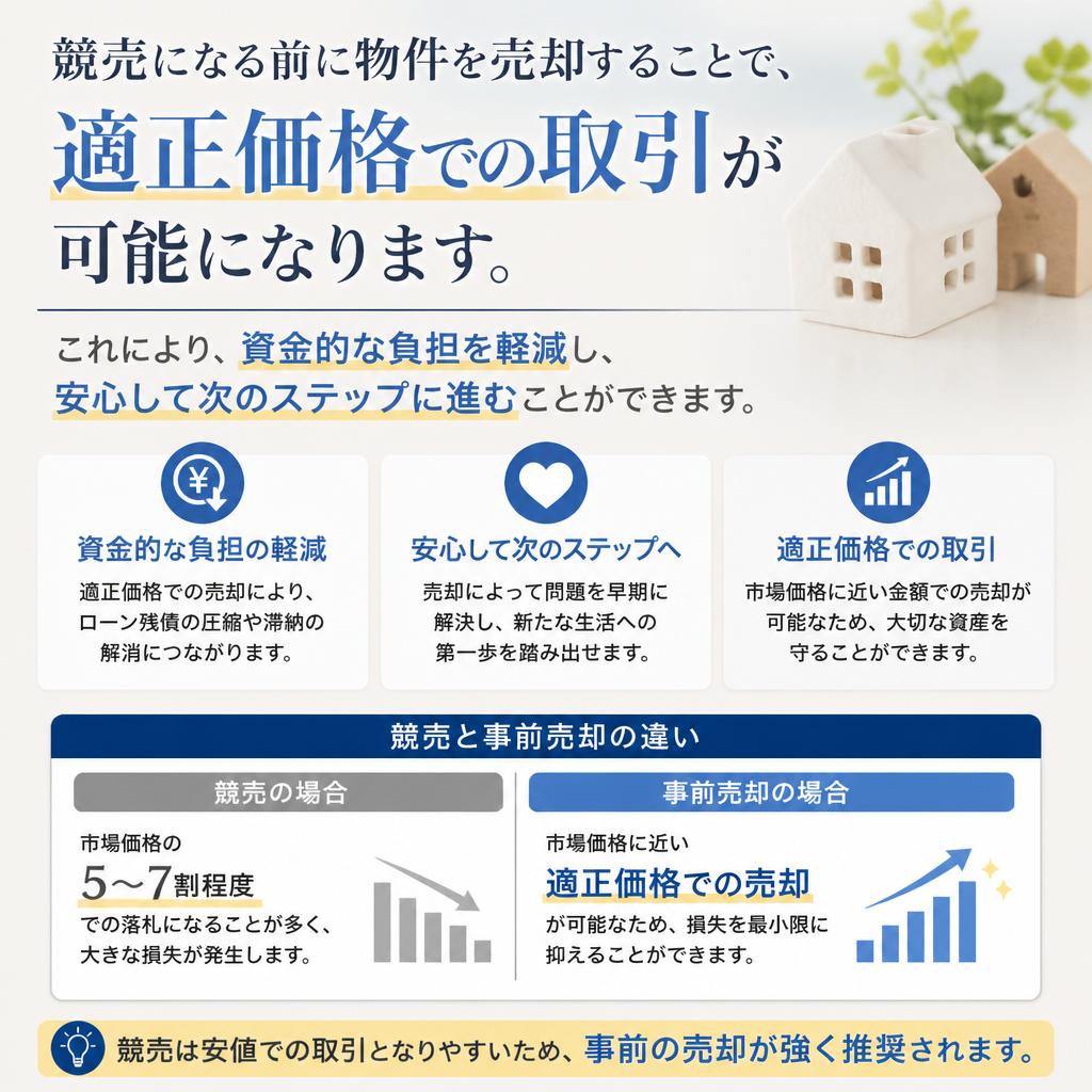 競売前の売却がもたらすメリット