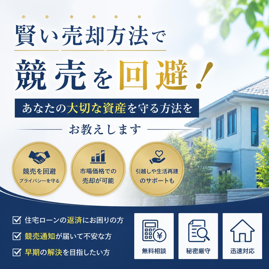 賢い売却方法で競売を回避！あなたの大切な資産を守る方法をお教えします