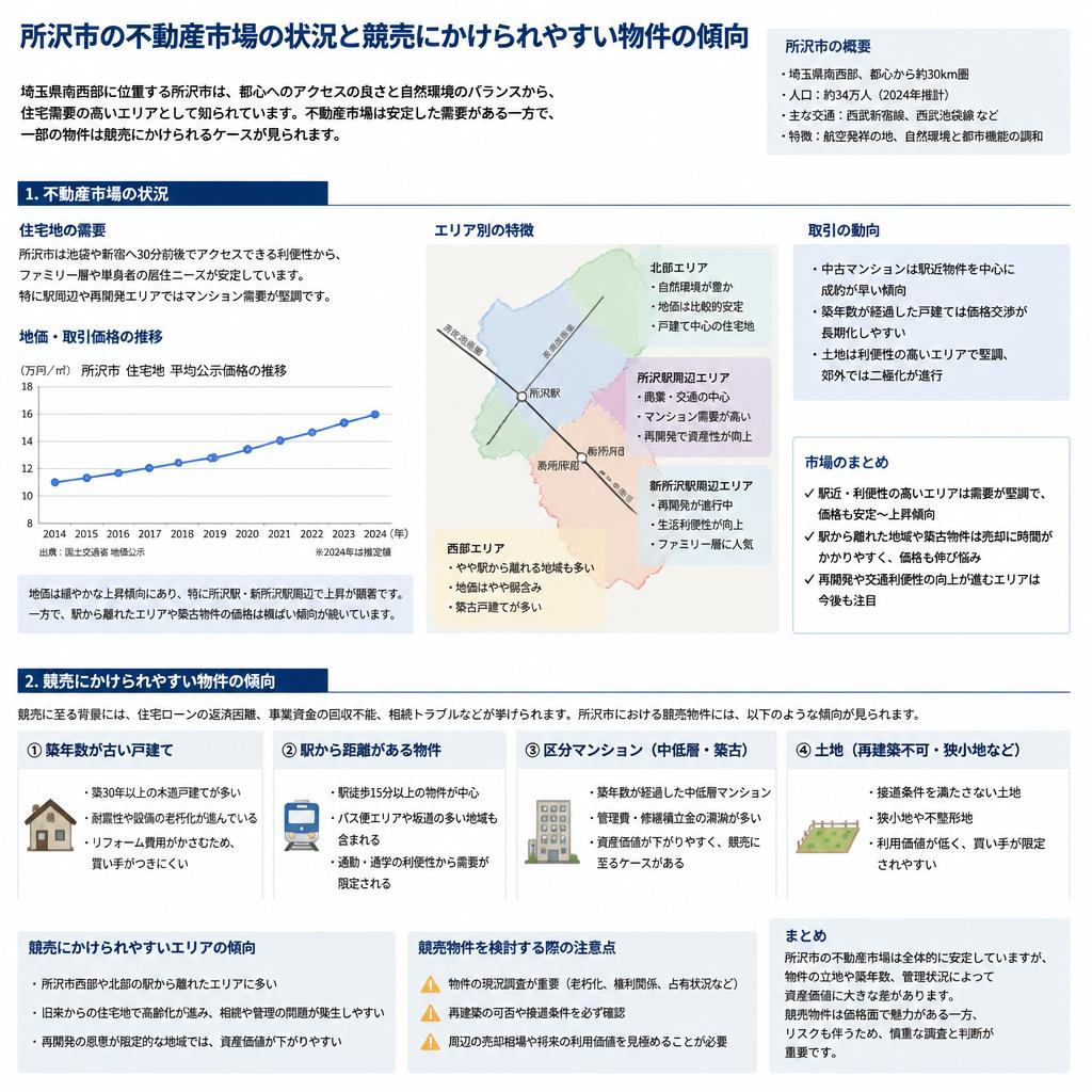 所沢における不動産の現況