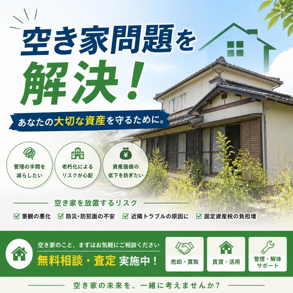 空き家問題を解決！あなたの大切な資産を守るために。