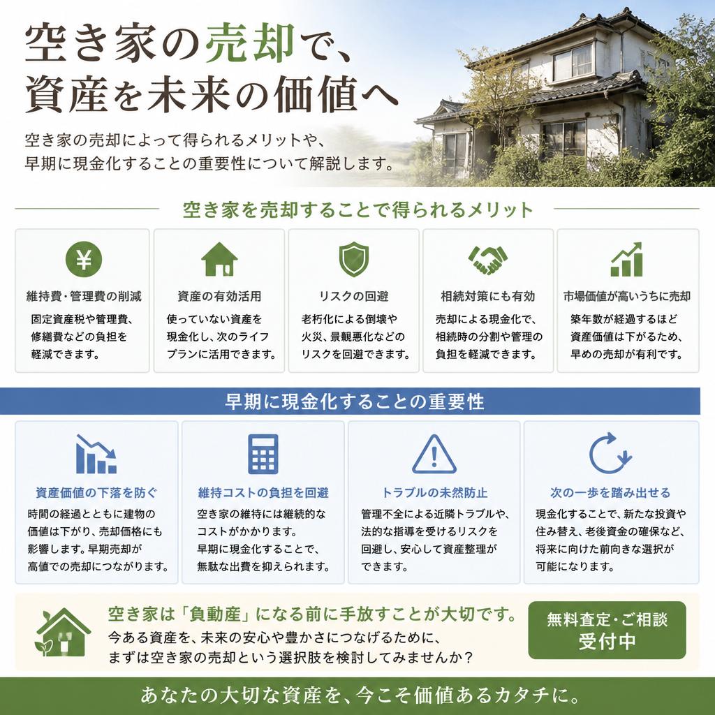 空き家を売却するメリット