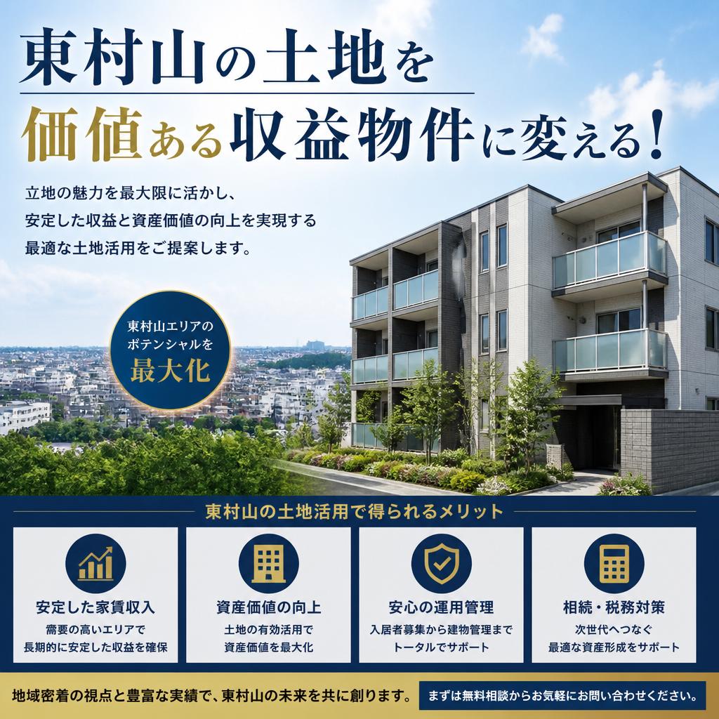 東村山の土地を価値ある収益物件に変える！