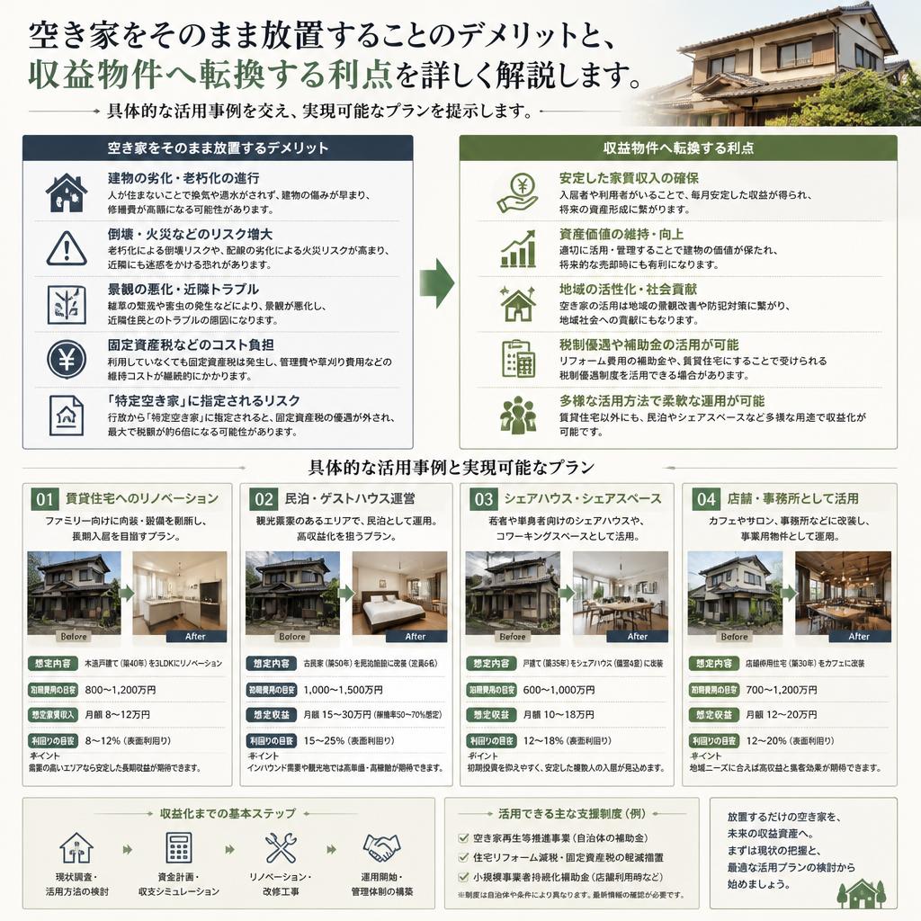 2. 空き家を収益物件へ！