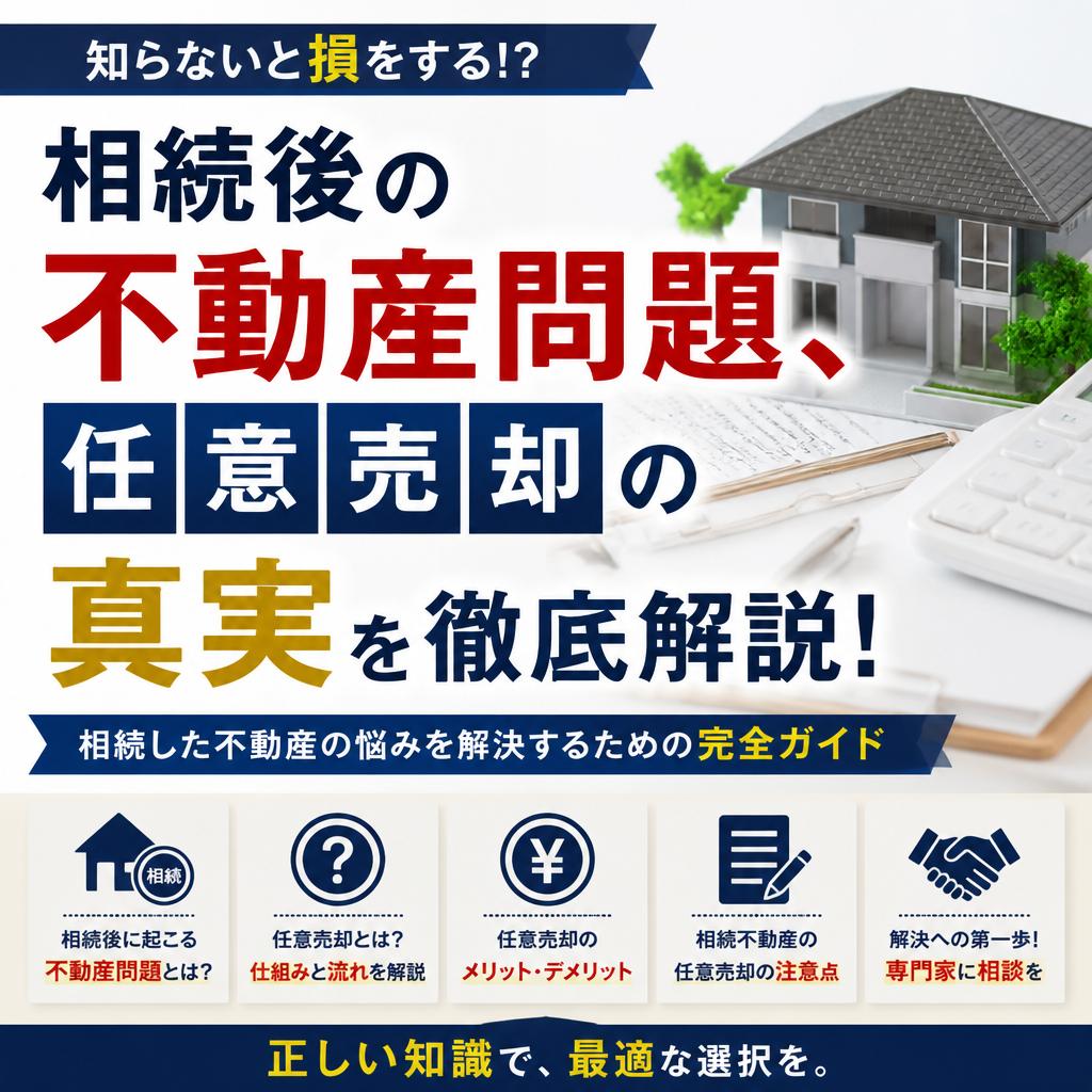 相続後の不動産問題、任意売却の真実を徹底解説！