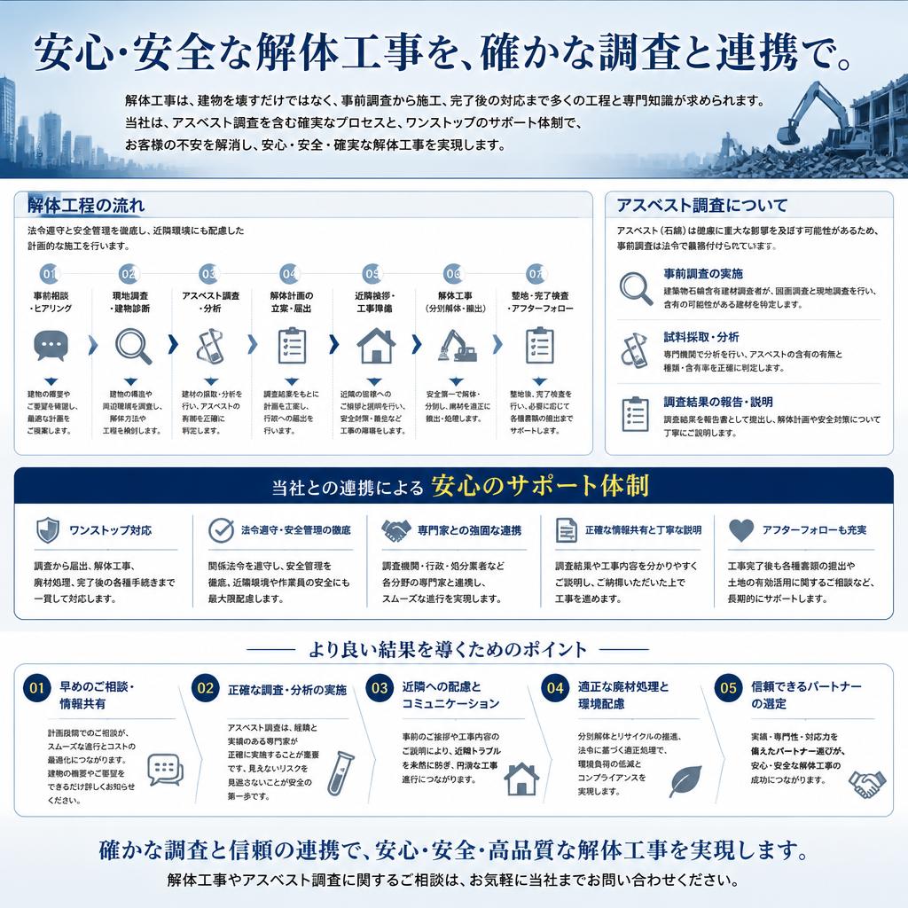 解体工事を含む任意売却—安心のサポート体制