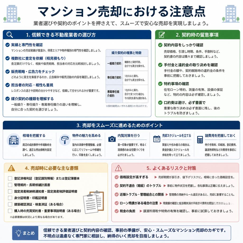 注意すべき落とし穴：売却前に知っておきたいこと