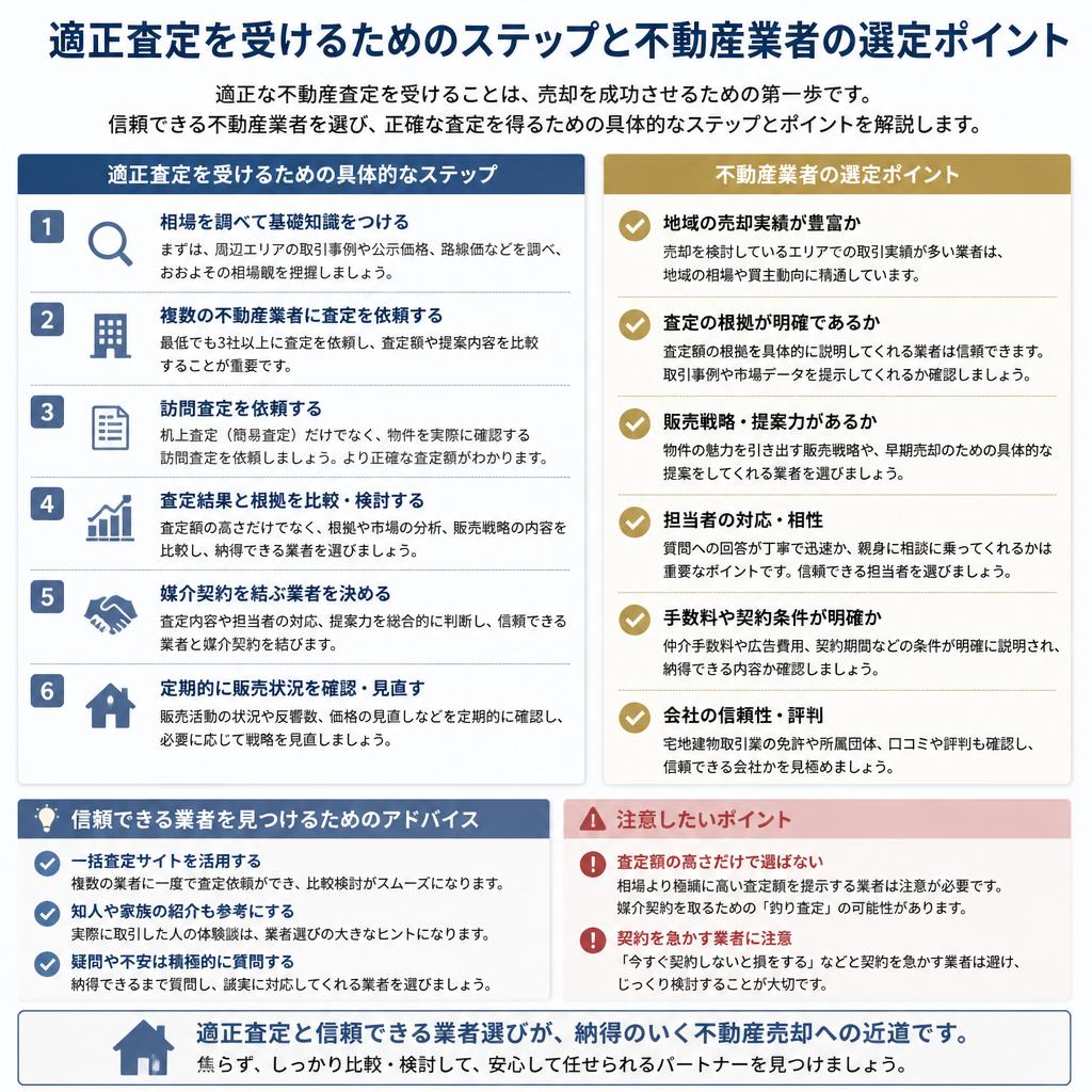 4. 適正査定の進め方 – 不動産業者の選び方とポイント