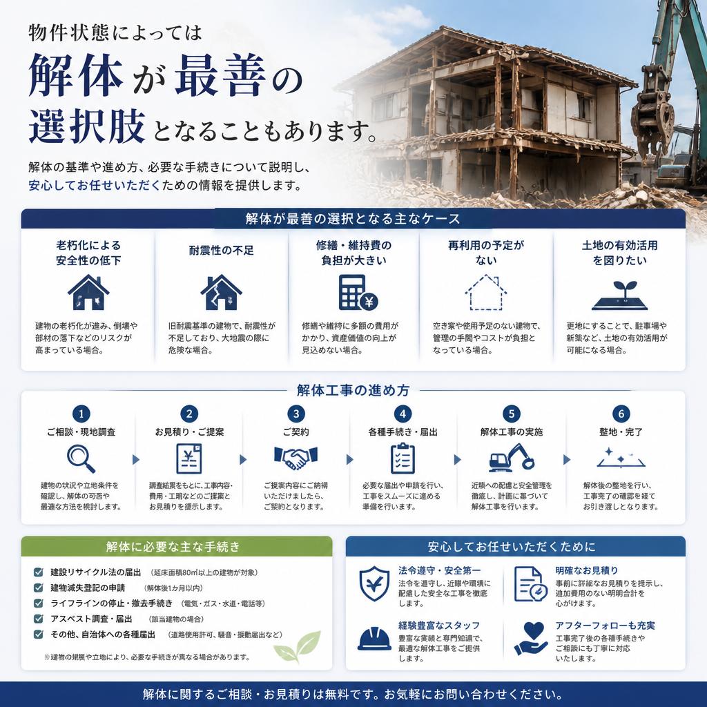 解体の必要性とその手続き