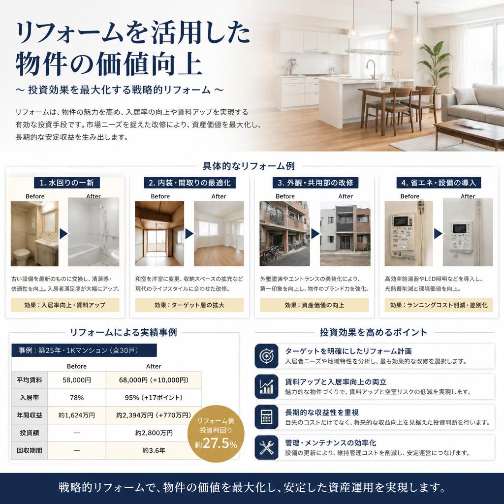 リフォームで価値向上